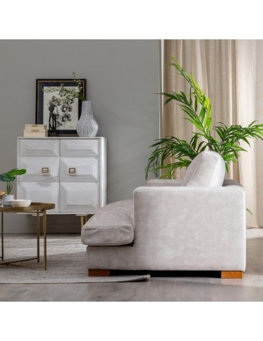 Sofá 2 Plazas Beige Tejido...