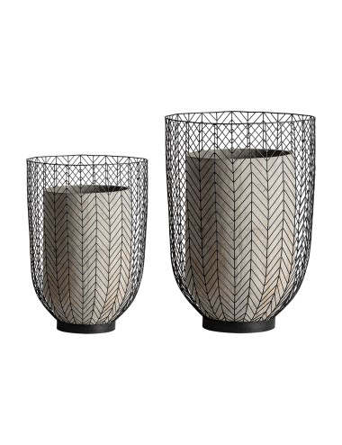 TINAJA J/2 PLISSÉ METAL